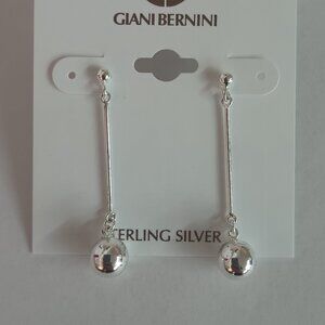 Giani Bernini Polished Ball Stick Drop Earrings in Sterling Silver